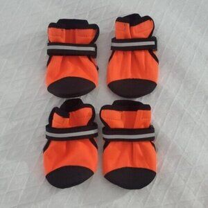 Limited Edition Waterproof Dog Neon Reflective Protective Boots 4 piece Size L